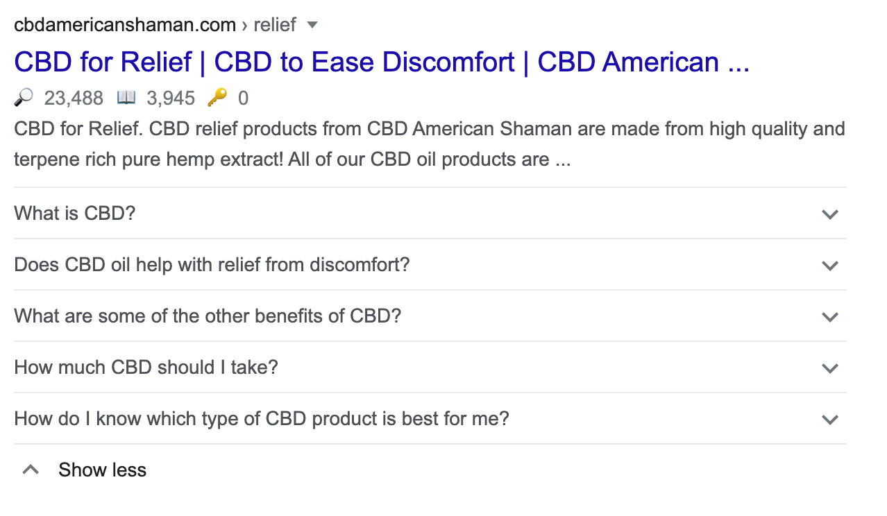 rich snippets for cbd shops
