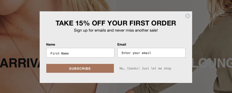 shopify email popup for cbd shops